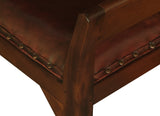 NNEDSZ Leather Single Seater Stool (Mahogany)