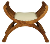 NNEDSZ Single Seater Upholstered Stool (Light Pecan)