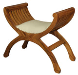 NNEDSZ Single Seater Upholstered Stool (Light Pecan)
