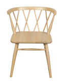 NNEDSZ Sierra Cross Back Oak Chair - Set of 2 (Natural)