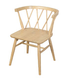 NNEDSZ Sierra Cross Back Oak Chair - Set of 2 (Natural)