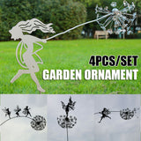NNEDSZ 4PCS Fairies And Dandelions Dance Together Statue Garden Ornament Sculpture Decor