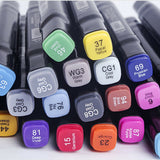 NNEDSZ 80 Colors Marker Pen Set Dual Headed Graphic Artist Sketch Copic Markers