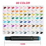 NNEDSZ 80 Colors Marker Pen Set Dual Headed Graphic Artist Sketch Copic Markers