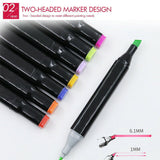 NNEDSZ 80 Colors Marker Pen Set Dual Headed Graphic Artist Sketch Copic Markers