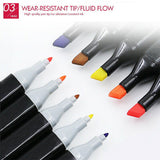 NNEDSZ 80 Colors Marker Pen Set Dual Headed Graphic Artist Sketch Copic Markers