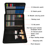 NNEDSZ 72pcs Professional Drawing Artist Kit Set Pencils and Sketch Charcoal Art Tools