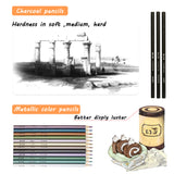 NNEDSZ 72pcs Professional Drawing Artist Kit Set Pencils and Sketch Charcoal Art Tools