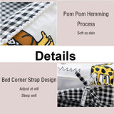 NNEDSZ Portable Crib Middle Bed Baby Play Removable Bionic Four PCS Set Cartoon Print