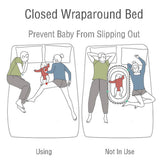 NNEDSZ Portable Crib Middle Bed Baby Play Removable Bionic Four PCS Set Cartoon Print