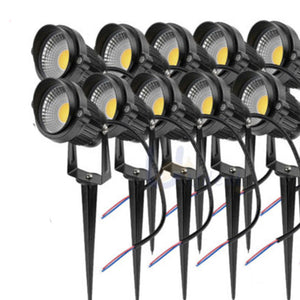 NNEDSZ 10X 12V LED waterproof Outdoor Garden Spotlights landscape light Lamp Yard Flood