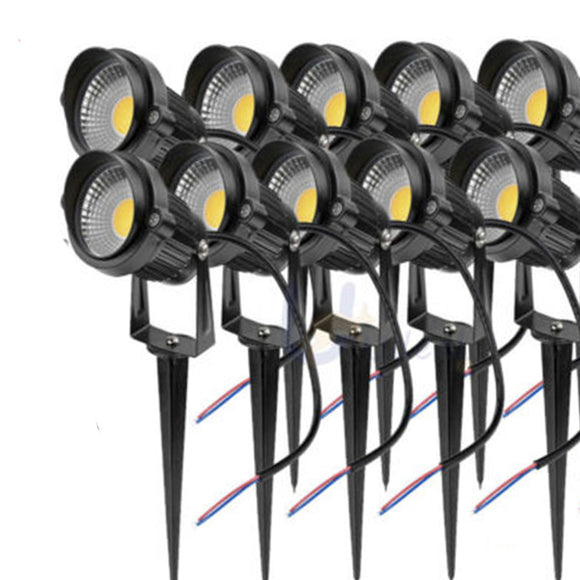 NNEDSZ 10X 12V LED waterproof Outdoor Garden Spotlights landscape light Lamp Yard Flood