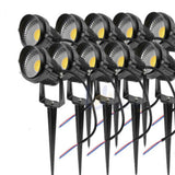 NNEDSZ 10X 12V LED waterproof Outdoor Garden Spotlights landscape light Lamp Yard Flood