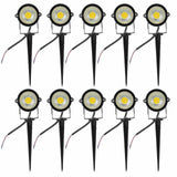 NNEDSZ 10PCS 12V LED Waterproof Outdoor Garden Spotlights Landscape Light Flood Lights