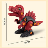 NNEDSZ 4PCS Take Apart Dinosaur Drill Kids Learning Construction Building Toys Gift