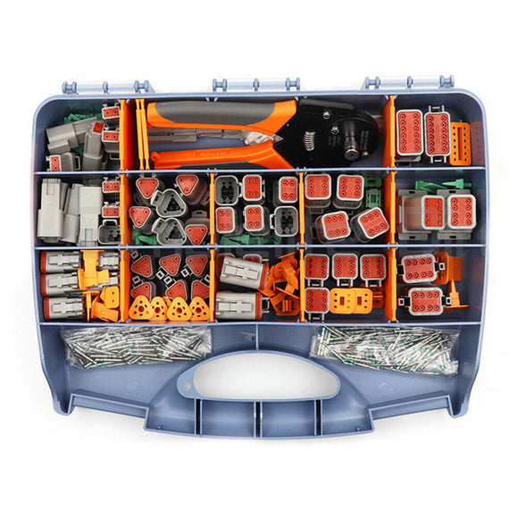 NNEDSZ 600PCS Deutsch DT Connector Plug Kit With Genuine Deutsch Crimp Tool Auto Marine