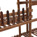 NNEDSZ 6-Tier Wooden Plant Stand Flower Pot Planter Rack Shelf Bonsai Holder Indoor Garden Dec