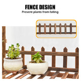 NNEDSZ 6-Tier Wooden Plant Stand Flower Pot Planter Rack Shelf Bonsai Holder Indoor Garden Dec