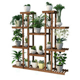 NNEDSZ 6-Tier Wooden Plant Stand Flower Pot Planter Rack Shelf Bonsai Holder Indoor Garden Dec