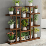 NNEDSZ 6-Tier Wooden Plant Stand Flower Pot Planter Rack Shelf Bonsai Holder Indoor Garden Dec