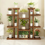 NNEDSZ 6-Tier Wooden Plant Stand Flower Pot Planter Rack Shelf Bonsai Holder Indoor Garden Dec