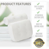 NNEDSZ 3D Spa Mesh Bath Pillow Neck Back Support Bathtub Tub Cushions