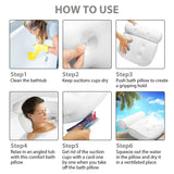 NNEDSZ 3D Spa Mesh Bath Pillow Neck Back Support Bathtub Tub Cushions