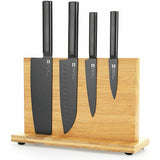 NNEDSZ Double Sided Magnetic Knife Block Bamboo Stylish Modern Magnetic Knife Holder