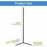 NNEDSZ 140cm RGB LED Floor Corner Lamp Light Stand Remote Control Streaming Gaming Decoration