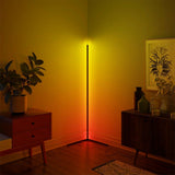 NNEDSZ 140cm RGB LED Floor Corner Lamp Light Stand Remote Control Streaming Gaming Decoration