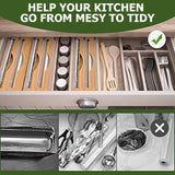NNEDSZ 2 Grids Bamboo Food Wrap Dispenser Cutter Foil Cling Film Storage Holder Box Kitchen