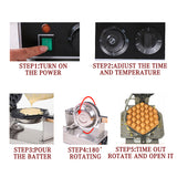 NNEDSZ Commercial Electric Egg Puff Bubble Cake Waffle Egg Maker Machine Nonstick
