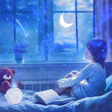 NNEDSZ 3 In1 LED Galaxy Starry Night Light Projector 3D Ocean Star Sky With Music Gift
