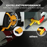 NNEDSZ Heavy Duty Wheel Defender Lock Clamp Tyre Lock 13" 14" 15" Car Caravan Trailer