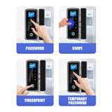 NNEDSZ Smart Door Lock For Glass Door Fingerprint Lock Password APP Card for Frameless