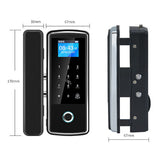 NNEDSZ Smart Door Lock For Glass Door Fingerprint Lock Password APP Card for Frameless