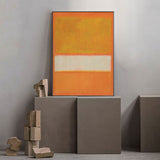 NNEDSZ 60cmx90cm Yellow By Mark Rothko Black Frame Canvas Wall Art