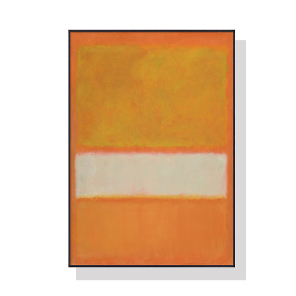 NNEDSZ 70cmx100cm Yellow By Mark Rothko Black Frame Canvas Wall Art