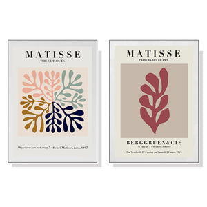 NNEDSZ 60cmx90cm Matisse 2 Sets White Frame Canvas Wall Art