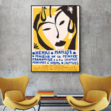NNEDSZ 70cmx100cm Henri Matisse Black Frame Canvas Wall Art