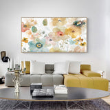 NNEDSZ 60cmx120cm Floral Watercolor Style Wood Frame Canvas Wall Art