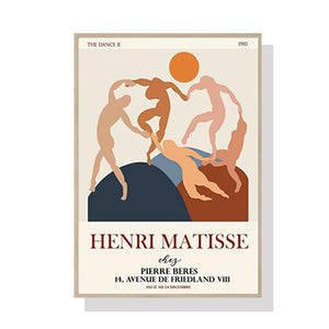 NNEDSZ 50cmx70cm Dancing by Henri Matisse Wood Frame Canvas Wall Art