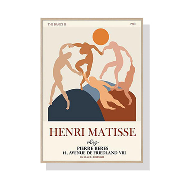 NNEDSZ 70cmx100cm Dancing by Henri Matisse Wood Frame Canvas Wall Art