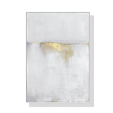 NNEDSZ 70cmx100cm Abstract gold white single II White Frame Canvas Wall Art