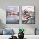 NNEDSZ 40cmx60cm Nordic Norway 2 Sets Black Frame Canvas Wall Art