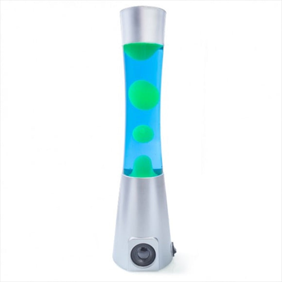 NNEDSZ Silver/Blue/Yellow Motion Lamp Bluetooth Speaker