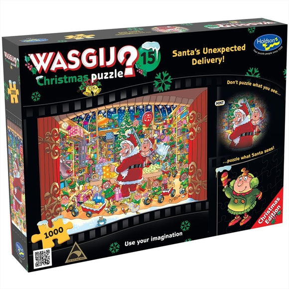 NNEDSZ Wasgij 1000 Piece Puzzle Christmas: # 15 Santa's Unexpected Delivery