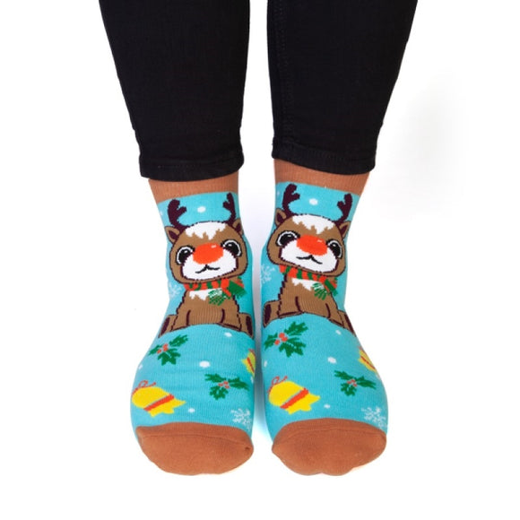 NNEDSZ Christmas Reindeer Feet Speak Socks