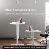 NNEDSZ Fortia Sit To Stand Up Standing Desk, 160x75cm, 62-128cm Electric Height Adjustable, Dual Motor, 120kg Load, White Oak Style/White Frame