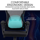 NNEDSZ FORTIA Ergonomic Office Desk Chair, Height Adjustable Lumbar Support, Mesh Fabric, Headrest, Black
